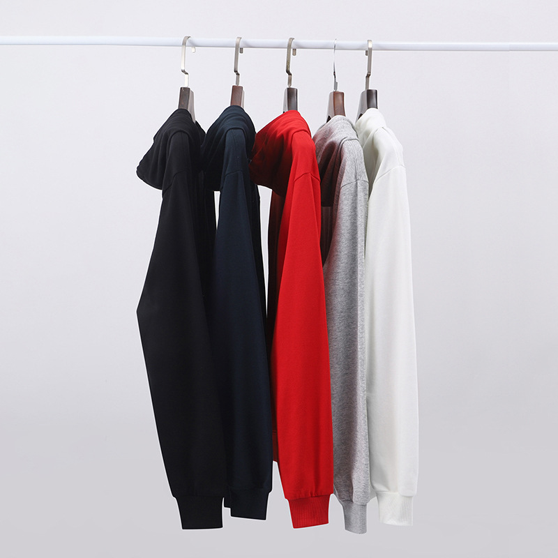 280g毛圈连帽套头卫衣 跨境男女通用帽衫落肩外套长袖卫衣批...